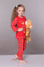 Пижама для девочек с рюшем dpl-1126