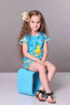 Пижама для девочек с шортами "осьминог" dpl-1128